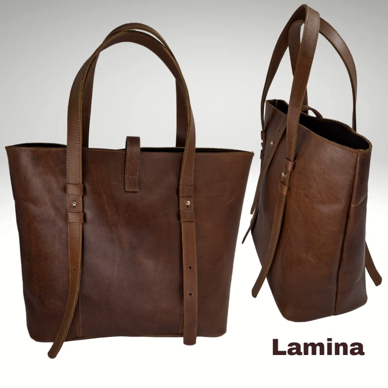 NVsisters Handmade Lamina Genuine Leather Bag Tan