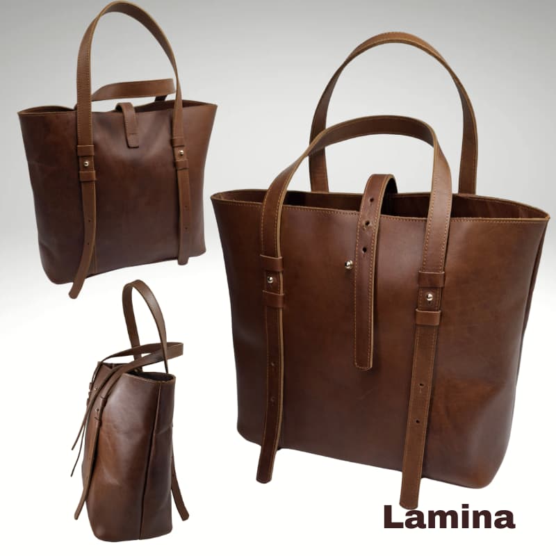NVsisters Handmade Lamina Genuine Leather Bag Tan
