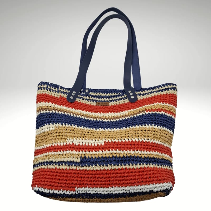 NVsisters Summer Straw & Raffia Shoulder Bag with Genuine Leather Details