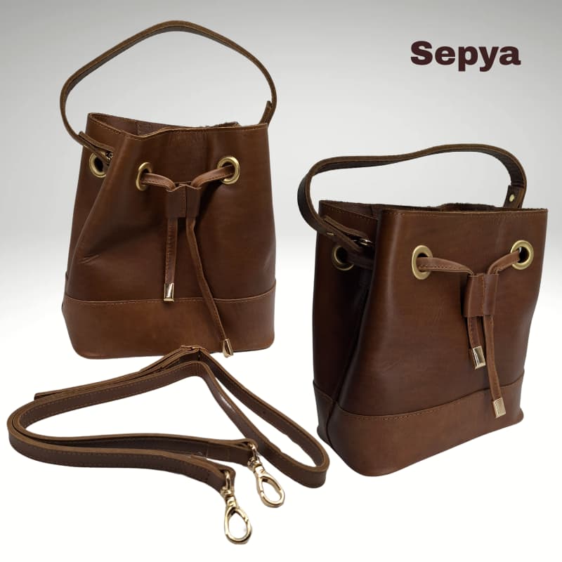 NVsisters Handmade Sepya Genuine Leather Bag Tan