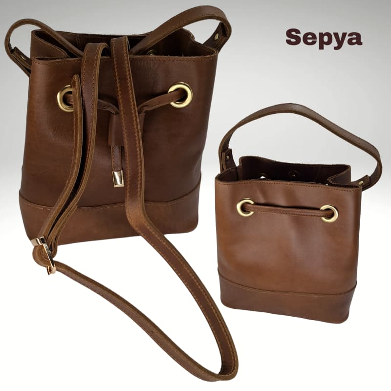 NVsisters Handmade Sepya Genuine Leather Bag Tan