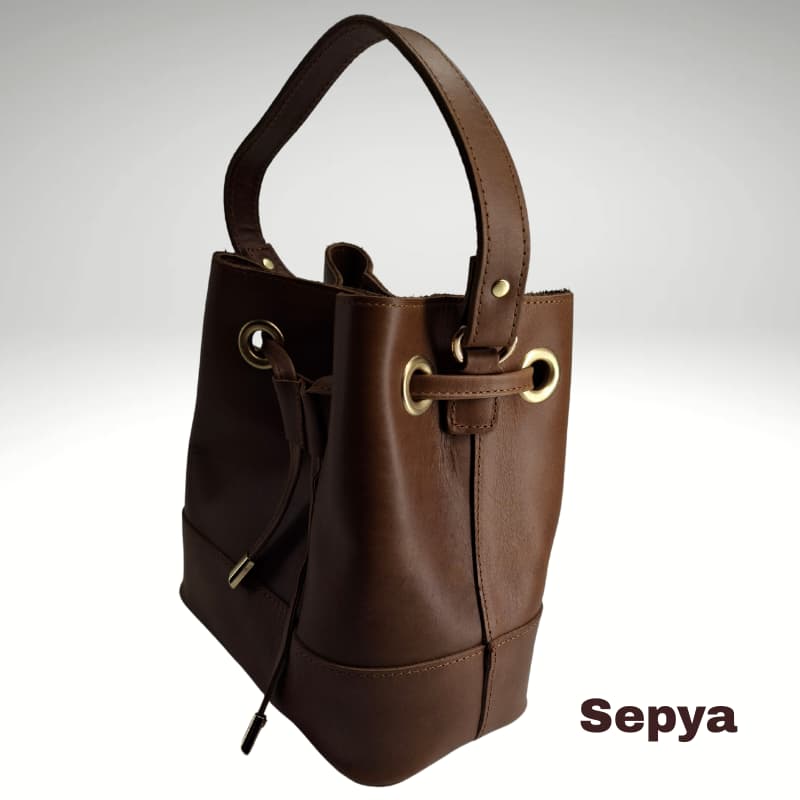 NVsisters Handmade Sepya Genuine Leather Bag Tan