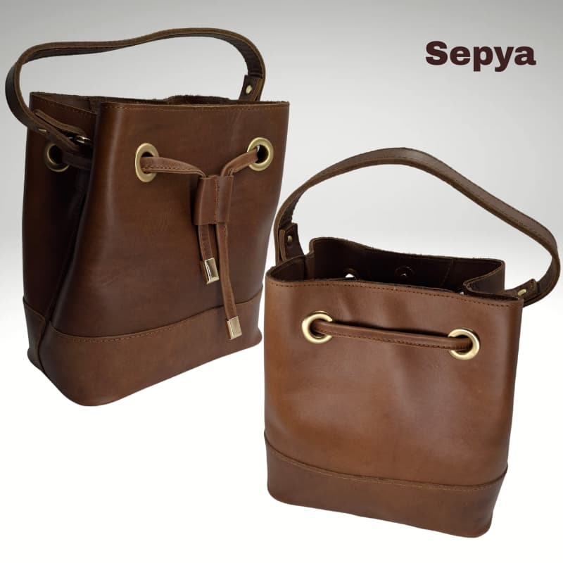 NVsisters Handmade Sepya Genuine Leather Bag Tan