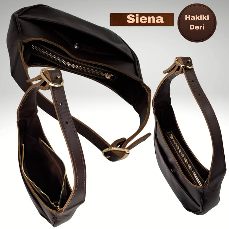 NVsisters Handmade Siena Genuine Leather Bag Dark Brown