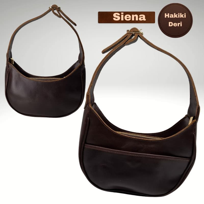 NVsisters Handmade Siena Genuine Leather Bag Dark Brown