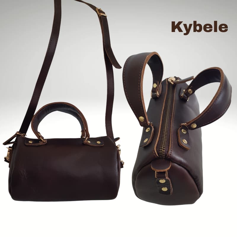 NVsisters Handmade Kybele Genuine Leather Bag Dark Brown
