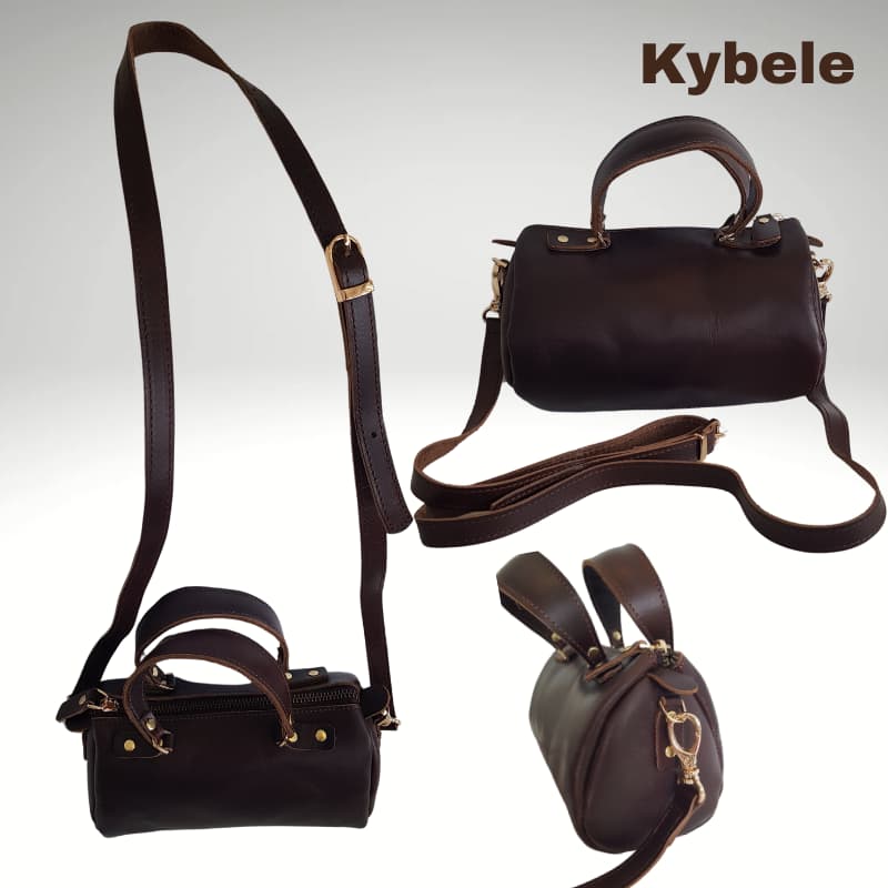 NVsisters Handmade Kybele Genuine Leather Bag Dark Brown