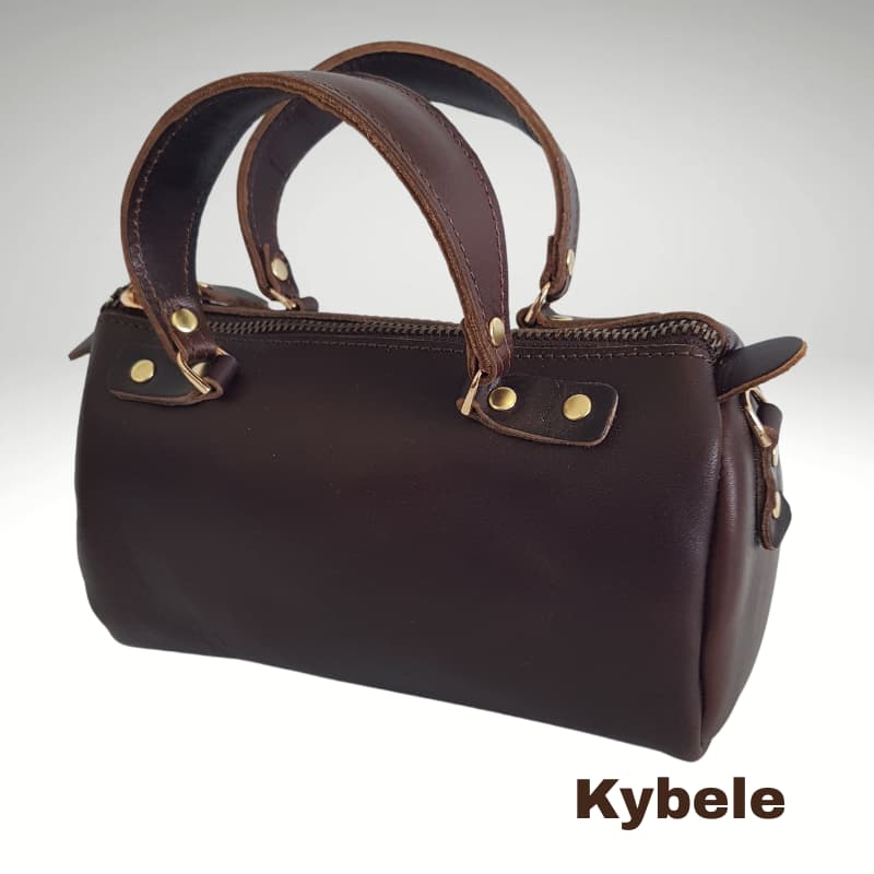 NVsisters Handmade Kybele Genuine Leather Bag Dark Brown