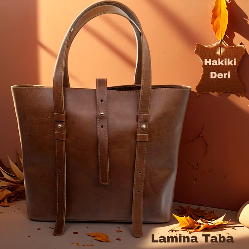 NVsisters Handmade Lamina Genuine Leather Bag Tan