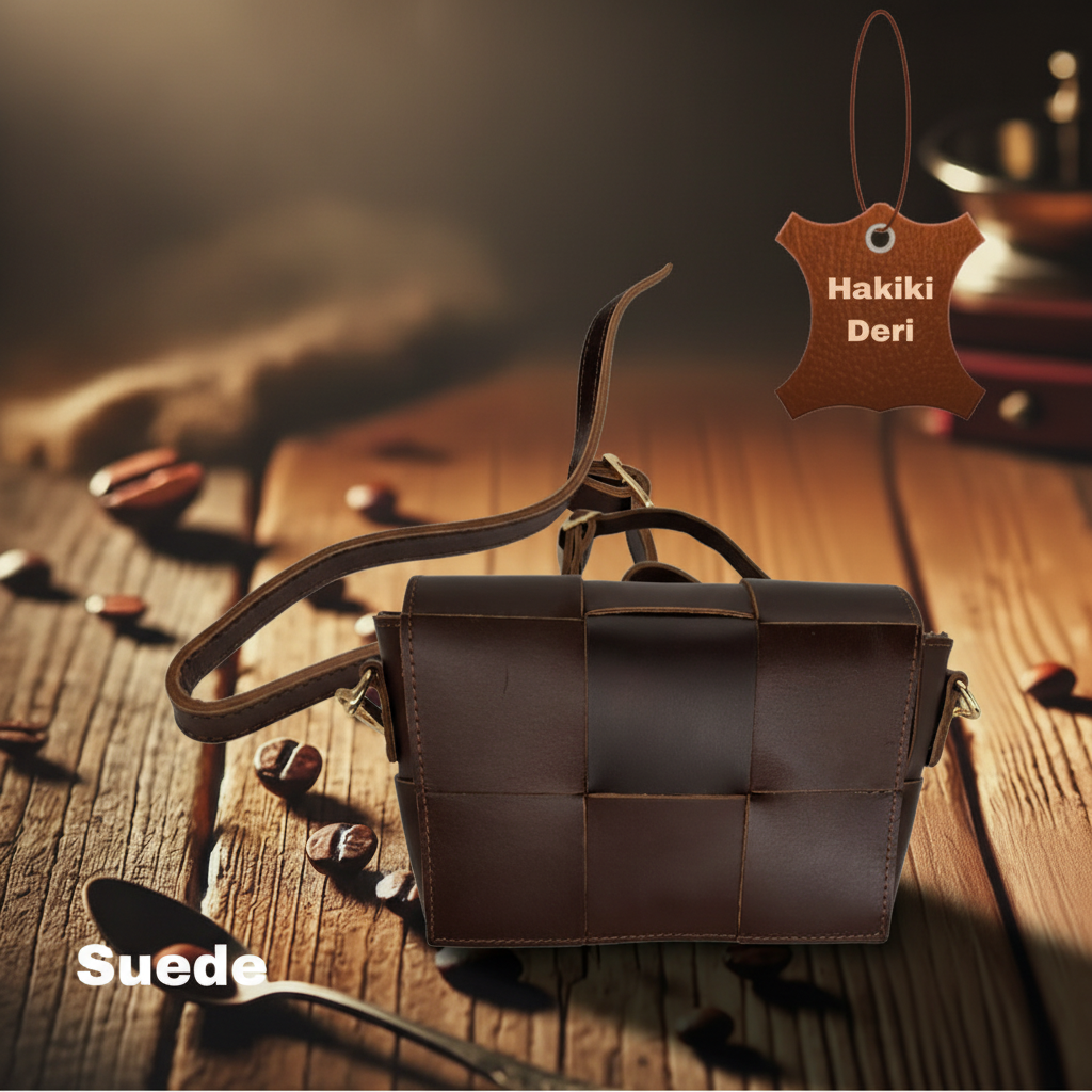 NVsisters Handmade Suede Genuine Leather Bag Dark Brown