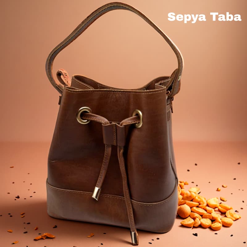 NVsisters Handmade Sepya Genuine Leather Bag Tan