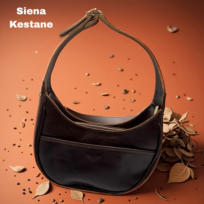 NVsisters Handmade Siena Genuine Leather Bag Dark Brown