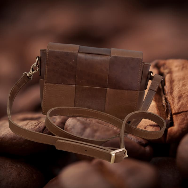 NVsisters Handmade Suede Genuine Leather Bag Tan