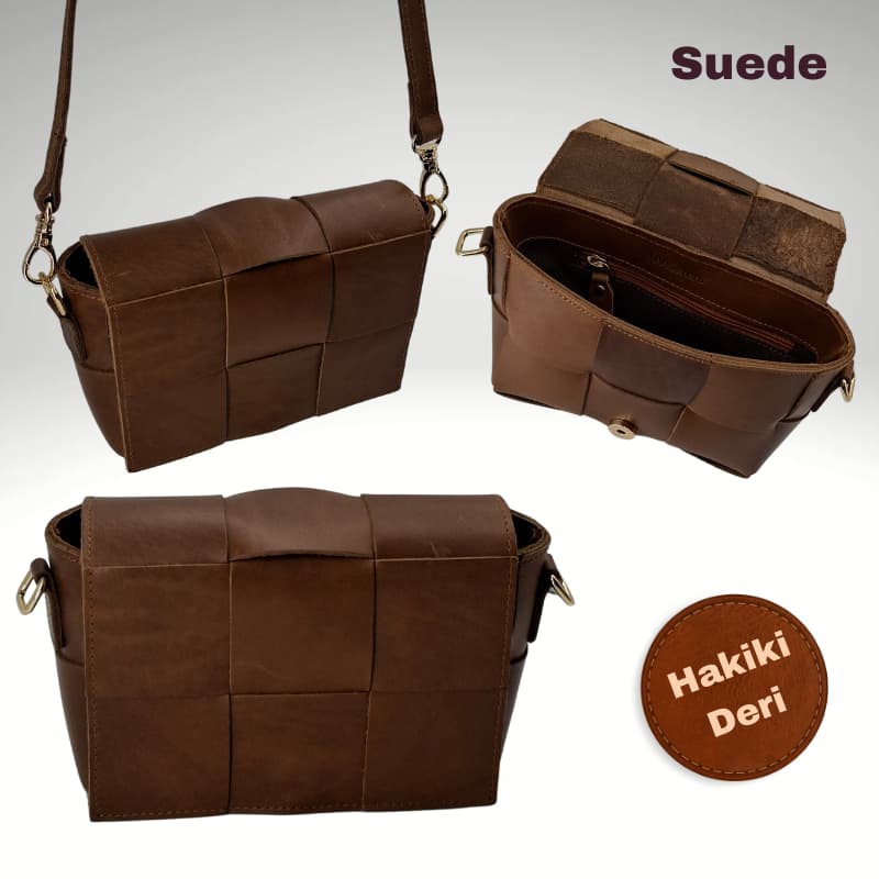 NVsisters Handmade Suede Genuine Leather Bag Tan