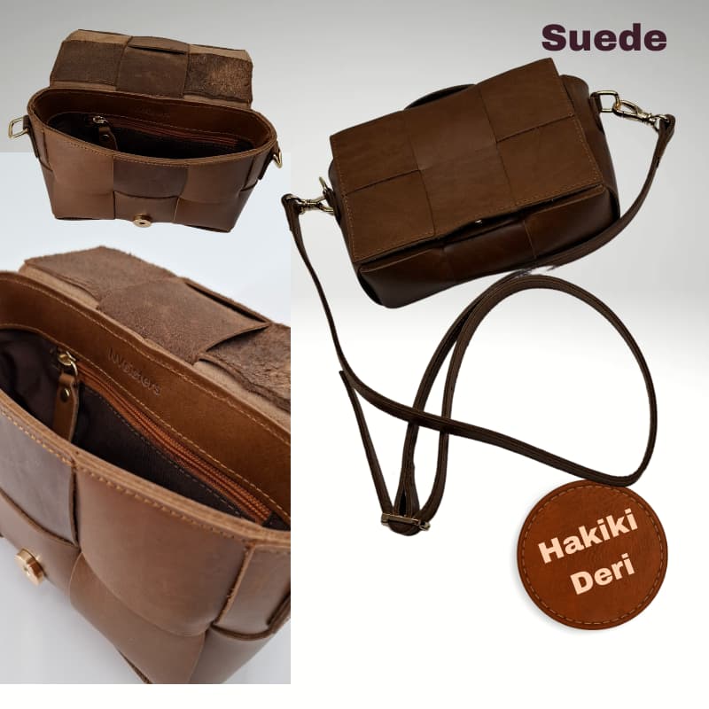 NVsisters Handmade Suede Genuine Leather Bag Tan